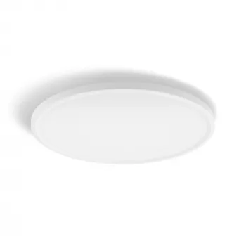 Griestu lampa Philips Hue Devote slaidā griestu lampa M, apaļa LED 23W, balta, Ø42,1 cm, universāla vieta