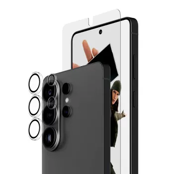 Aizsargstikla komplekts PanzerGlass Hoops 2-in-1 Samsung Galaxy S26 Ultra — rūdīts stikls + PET, caurspīdīgs, īpaši plašs pārklājums
