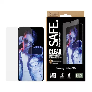 PanzerGlass SAFE. by ® Ekrāna aizsargs Samsung New Galaxy S 2026 Plus | Ultra-Wide Fit ar EasyAligner