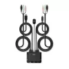 Lindy 2 Port HDMI 18G, USB Type C, USB 2.0 un Audio KVM slēdzis ar kabeļiem