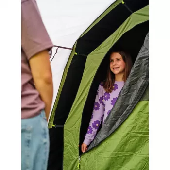 COLEMAN Rocky Mountain 5 BlackOut Green/Grey — tuneļa tipa ģimenes telts 5 personām, 2025. gada modelis