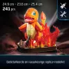 4D Build Pokémon Charmander 3D modeļa komplekts, Kanto pirmo partneru kolekcija, 241 gab., galda dekors, 12+