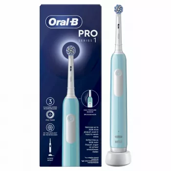 Oral-B Pro 1 Sensitive Clean zobu suka ar rotējošu-oscillējošu tehnoloģiju, zila