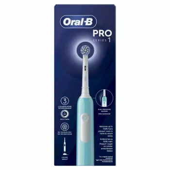 Oral-B Pro 1 Sensitive Clean zobu suka ar rotējošu-oscillējošu tehnoloģiju, zila