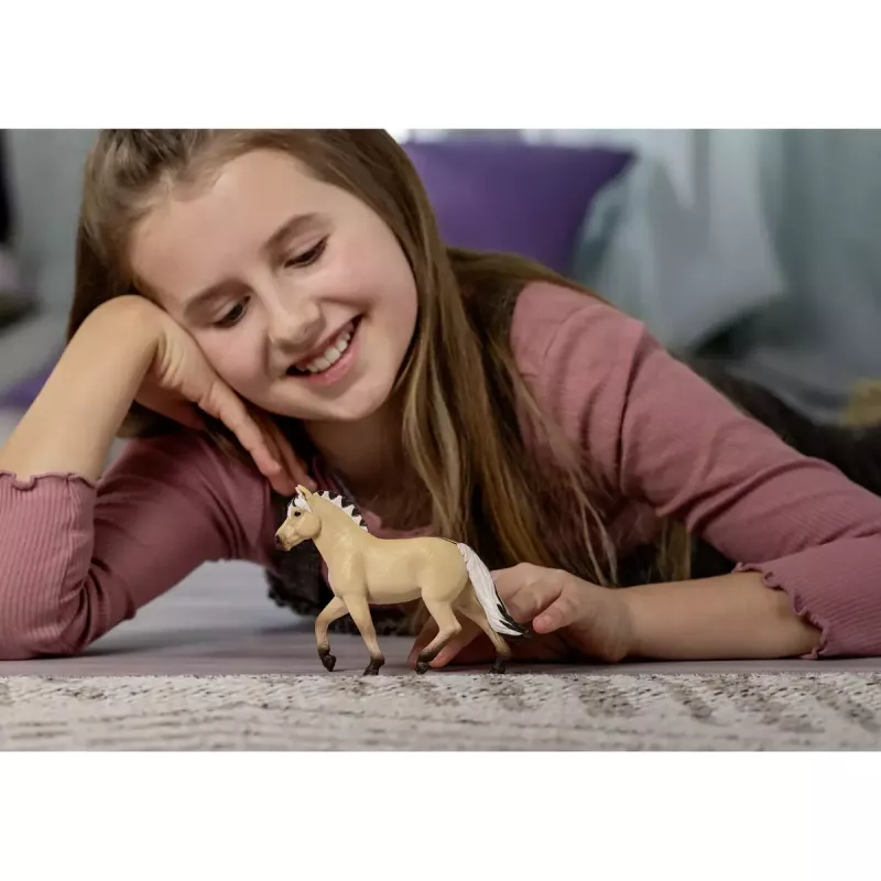 Schleich Norvēģu fjordas zirgs ķēve 13980 Brūna Balta Dzeltena