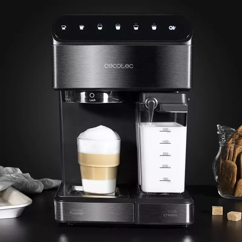 CECOTEC Power Instant-ccino 20 Touch pilnībā automātiska espresso automāts, 1.4 L, 2 krūzītes, 1350 W