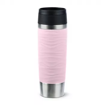 EMSA Travel Mug Waves Grande 500 ml Rozā, Nerūsējošais tērauds