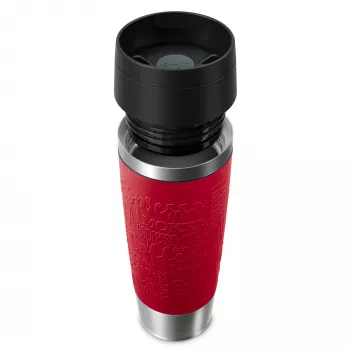 EMSA Travel Mug Classic N2022200 ceļojumu krūze 500 ml Melna, Sarkana, Nerūsējošais tērauds