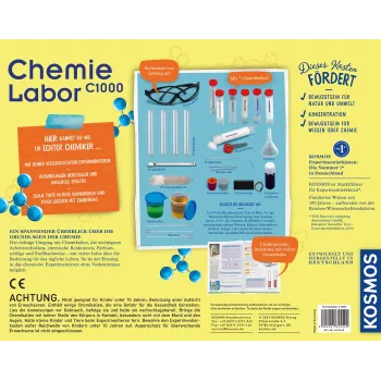 Kosmos Chemielabor C1000 Ķīmijas eksperimentu komplekts, 10+ gadi