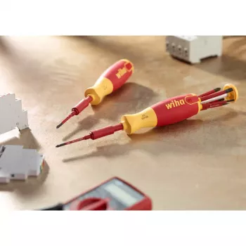 Wiha 41234 Daudzbitējs manuālais skrūvgriezis ar LiftUp elektrisko bitu žurnālu