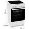 Gorenje GEC5A21WG Brīvi stāvoša plīts Elektriskā Keramikas plīts virsma Balta