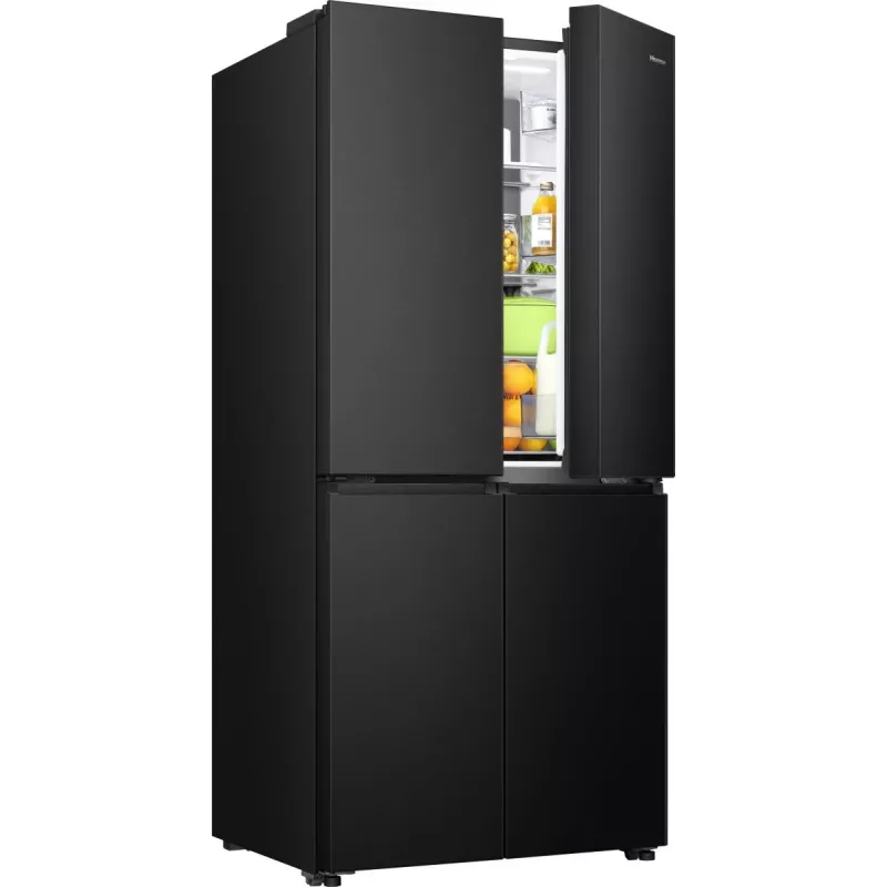 Hisense RQ5P470SAFD Brīvstāvošs Ledusskapis 483 L Melns, Nerūsējošs tērauds