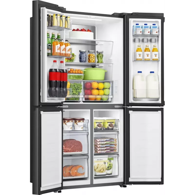 Hisense RQ5P470SAFD Brīvstāvošs Ledusskapis 483 L Melns, Nerūsējošs tērauds