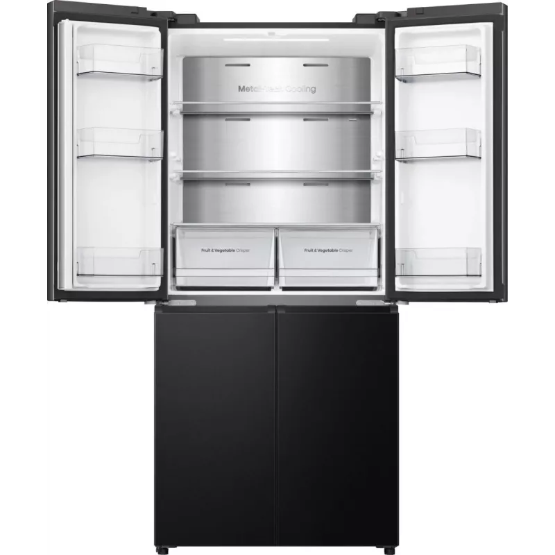 Hisense RQ5P470SAFD Brīvstāvošs Ledusskapis 483 L Melns, Nerūsējošs tērauds