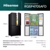 Hisense RQ5P470SAFD Brīvstāvošs Ledusskapis 483 L Melns, Nerūsējošs tērauds