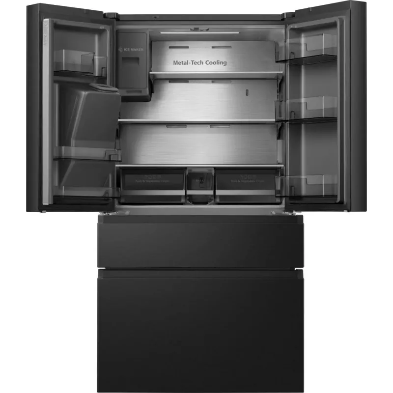 Ledusskapis Hisense RF728N4SBFE, brīvi stāvošs, French door, 560 L, melns