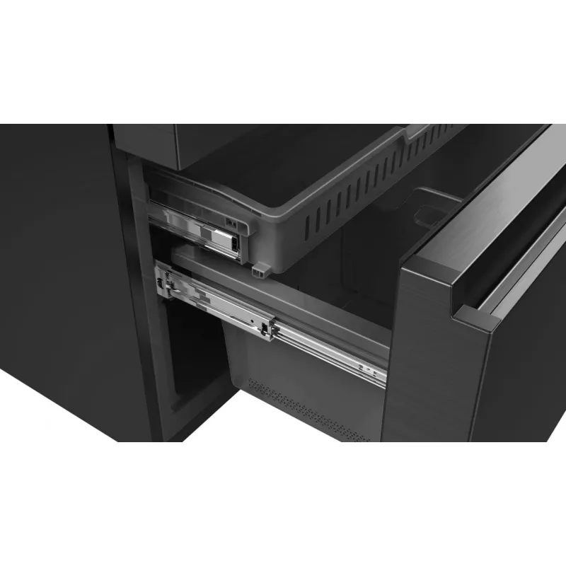 Ledusskapis Hisense RF728N4SBFE, brīvi stāvošs, French door, 560 L, melns