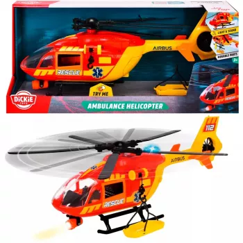 Rotaļlietu ātrās palīdzības helikopters Dickie 203716024, reālistisks dizains