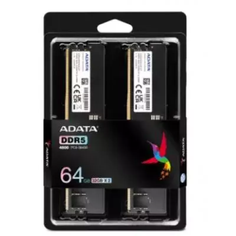 ADATA Premier DDR5 4800MHz 64GB (2x32GB) UDIMM atmiņas moduļu komplekts (AD5U480032G-DT)