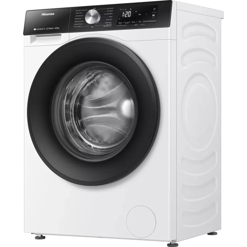Hisense WD3S8043BW3 veļas žāvētājs Brīvstāvošs Priekšējā ielāde Balts