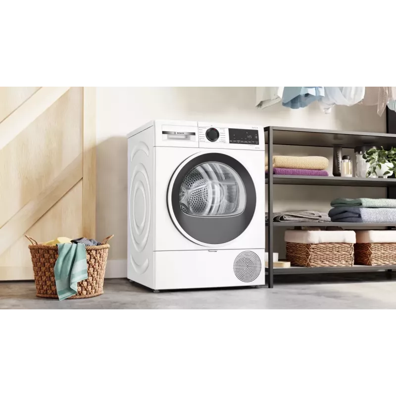 Bosch Serie 6 WQG241001 žāvētājs Brīvstāvošs Priekšējā ielāde 9 kg Balts