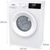 Gorenje WNHPI62SCPS/DE veļas mazgājamā mašīna, priekšējā ielāde, 6 kg, 1200 apgr./min, balta