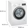 Siemens iQ500 WU14UT71 veļas mazgājamā mašīna, priekšējā ielāde, 8 kg, 1400 apgr./min, balta