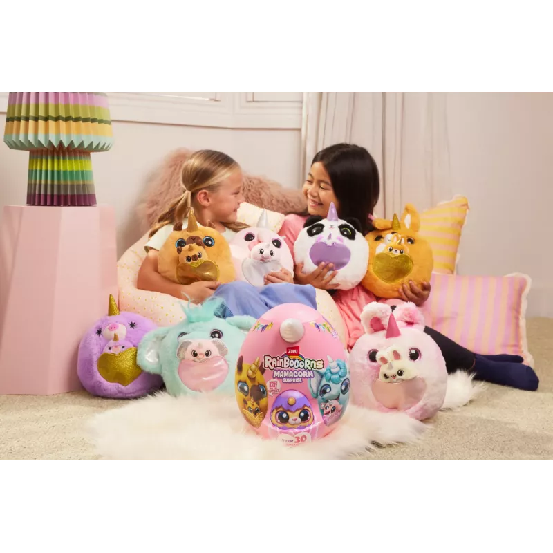 Mīkstā rotaļlieta Zuru Mamacorn Surprise — kolekcionējama Rainbocorns figūriņa