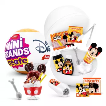 Mini Brands Create Disney Snacks Series 1 Kapsula, Virtuve, 8 gadi, Baterijas iekļautas, LR44, Daudzkrāsains