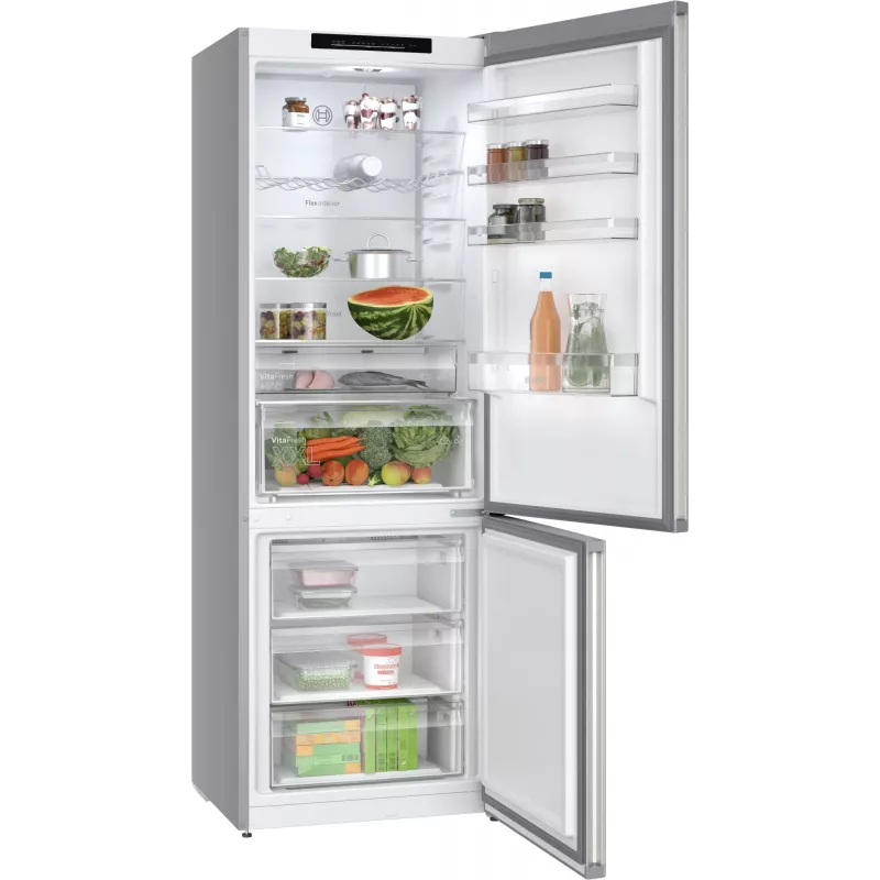 Bosch Serie 4 KGN492IAF brīvi stāvošs ledusskapis ar saldētavu 440 L Nerūsējošais tērauds
