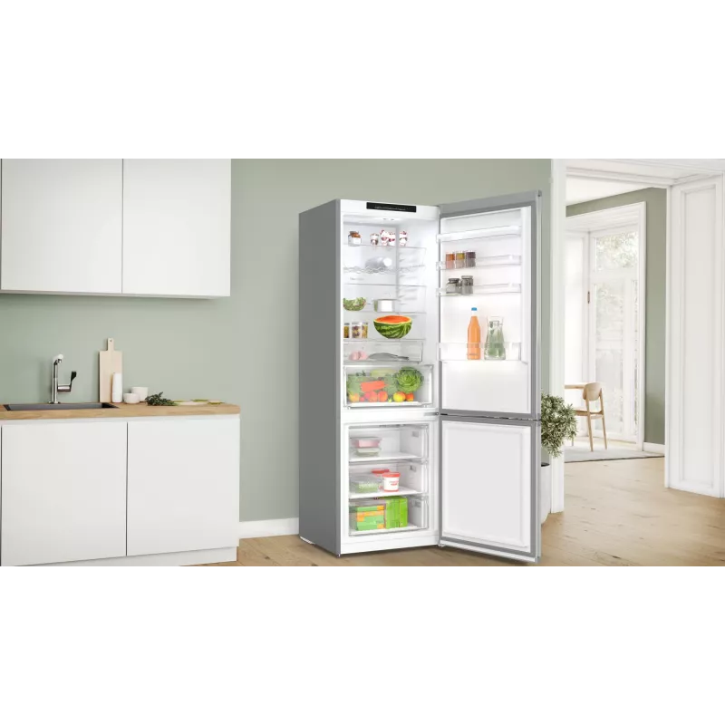 Bosch Serie 4 KGN492IAF brīvi stāvošs ledusskapis ar saldētavu 440 L Nerūsējošais tērauds