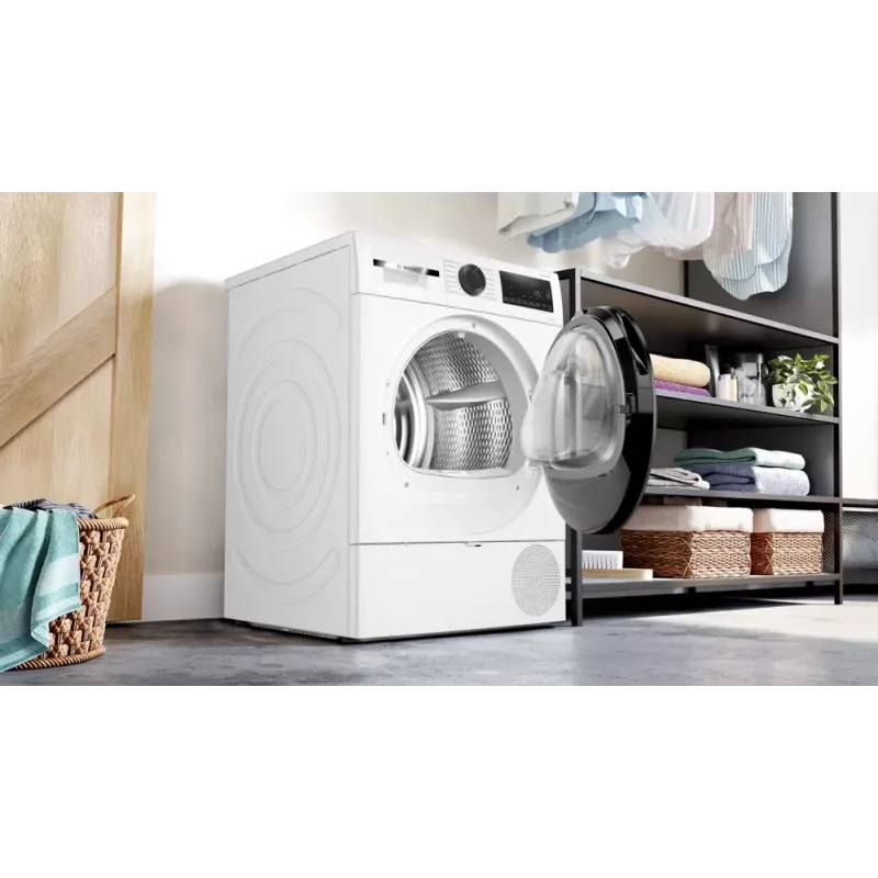 Bosch Serie 6 WQG243D41 veļas žāvētājs Brīvstāvošs Priekšējā ielāde 9 kg Balts