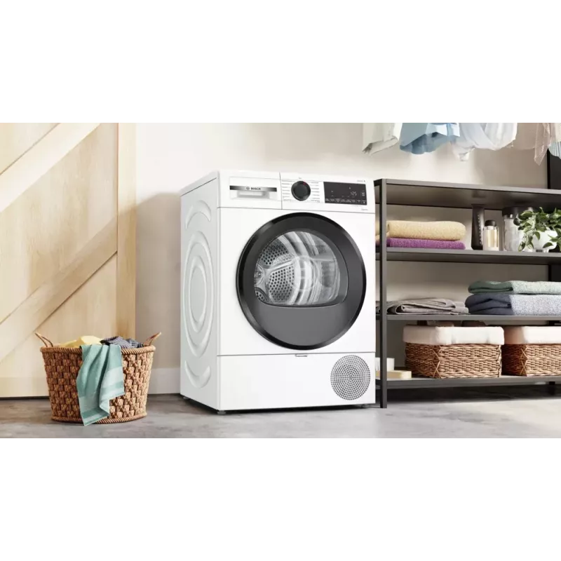 Bosch Serie 6 WQG243D41 veļas žāvētājs Brīvstāvošs Priekšējā ielāde 9 kg Balts