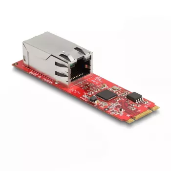 DeLOCK Pārveidotājs M.2 Key B+M vīriešu uz RJ45 2,5 Gigabitu LAN ports