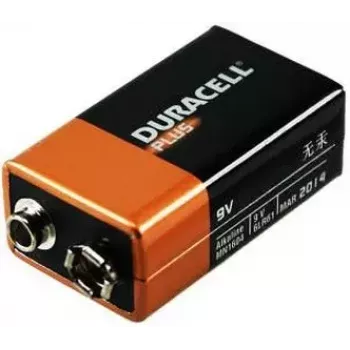 Duracell Plus Power 9V sārma baterija (vienreizējās lietošanas)