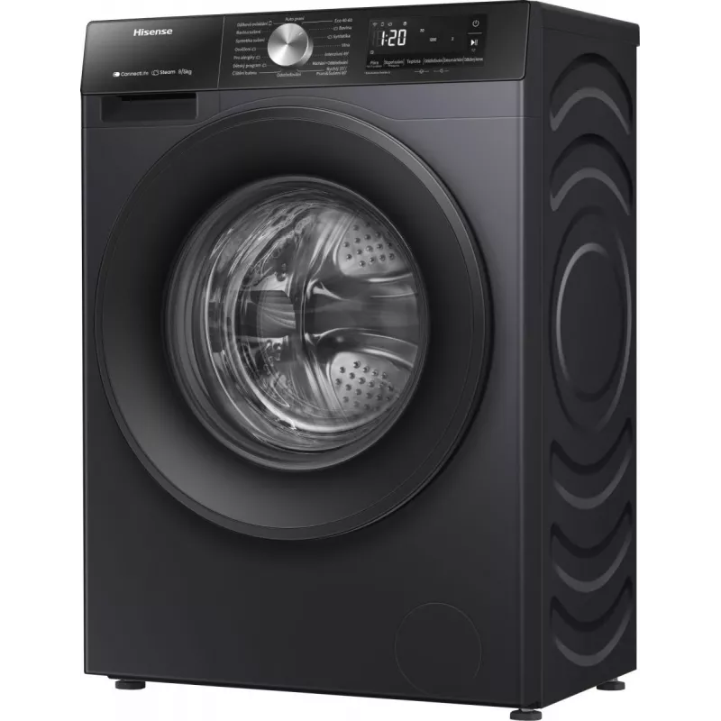 Veļas žāvētājs Hisense WD3S8043BB3, brīvi stāvošs, priekšējā ielāde, melns