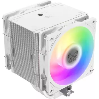 CPU dzesētājs SCYTHE Mugen 6 Dual Fan White ARGB Edition, divi 120 mm ventilatori, balts
