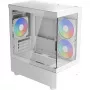 Korpus AEROCOOL Viewport Mini-G-WT-v4 ARGB balts ar diviem rūdīta stikla paneļiem