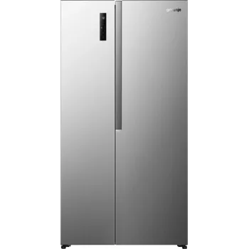 Gorenje Side by side NRS917E41X SI, Brīvstāvošs, Amerikāņu durvis, Pelēks, 2 durvis, Skārienvadība, LED