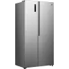 Gorenje Side by side NRS917E41X SI, Brīvstāvošs, Amerikāņu durvis, Pelēks, 2 durvis, Skārienvadība, LED