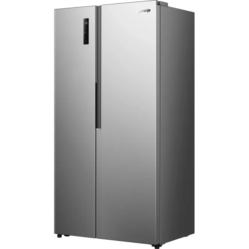 Gorenje Side by side NRS917E41X SI, Brīvstāvošs, Amerikāņu durvis, Pelēks, 2 durvis, Skārienvadība, LED