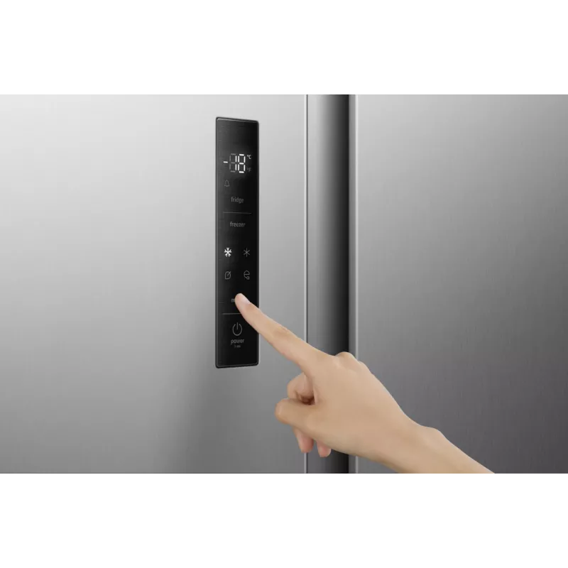 Gorenje Side by side NRS917E41X SI, Brīvstāvošs, Amerikāņu durvis, Pelēks, 2 durvis, Skārienvadība, LED