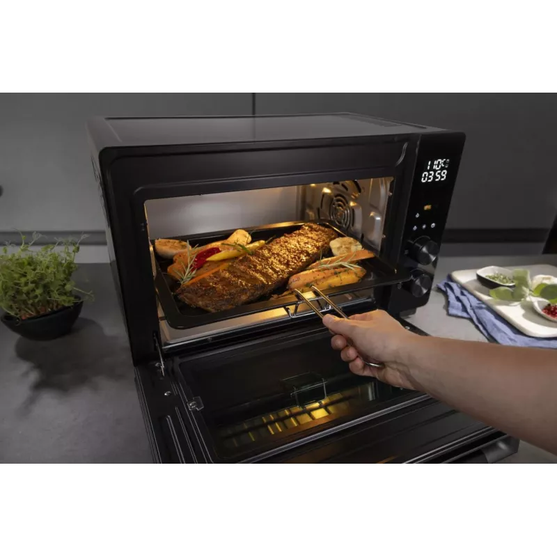 Mikroviļņu krāsns Hisense HOM30AF, 30L, 1800W, brīvstāvoša, melna