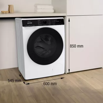 Gorenje WPNA84A2TS veļas mazgājamā mašīna, priekšējā ielāde, 8 kg, 1400 apgr./min, melna, balta