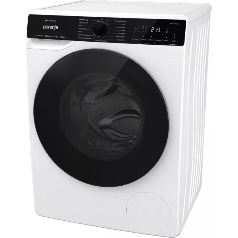 Gorenje WPNA84A2TS veļas mazgājamā mašīna, priekšējā ielāde, 8 kg, 1400 apgr./min, melna, balta