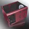 RAIJINTEK METIS PLUS Mini Tornis PC korpuss Sarkans — Mini-ITX, 1x 3.5 collu slots, 4x 2.5 collu sloti, 120 mm ventilatori