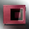 RAIJINTEK METIS PLUS Mini Tornis PC korpuss Sarkans — Mini-ITX, 1x 3.5 collu slots, 4x 2.5 collu sloti, 120 mm ventilatori