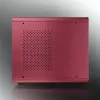 RAIJINTEK METIS PLUS Mini Tornis PC korpuss Sarkans — Mini-ITX, 1x 3.5 collu slots, 4x 2.5 collu sloti, 120 mm ventilatori