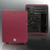 RAIJINTEK METIS PLUS Mini Tornis PC korpuss Sarkans — Mini-ITX, 1x 3.5 collu slots, 4x 2.5 collu sloti, 120 mm ventilatori