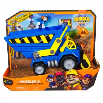 Rubble & Crew Bark Yard Deluxe Izgāztuve ar Gaismām, Skaņām un Vīlera Figūriņu, Būvniecības Transportlīdzeklis, Rotaļlieta Bērniem no 3 Gadiem